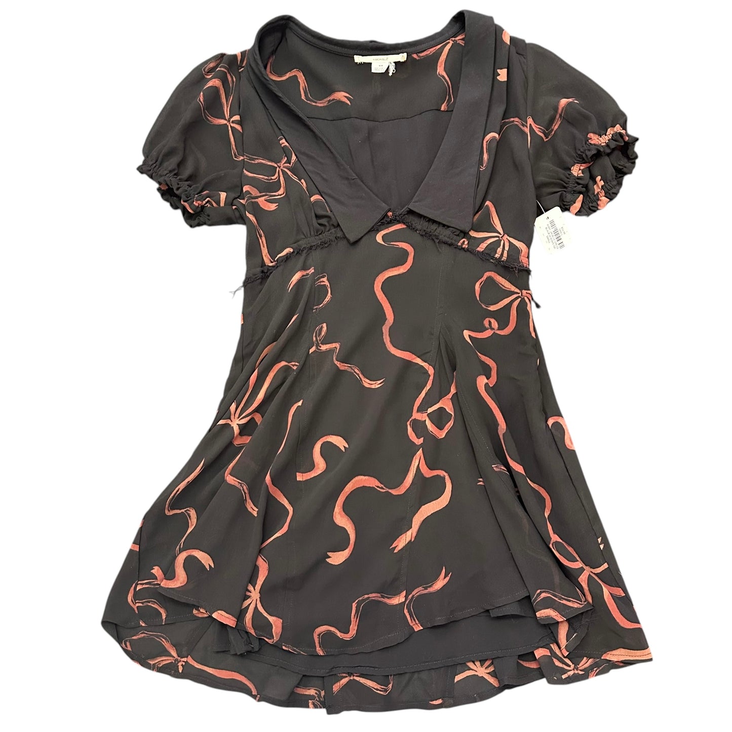 KIMINCHI BLUE DRESS BLACK W BOWS 100 SMALL