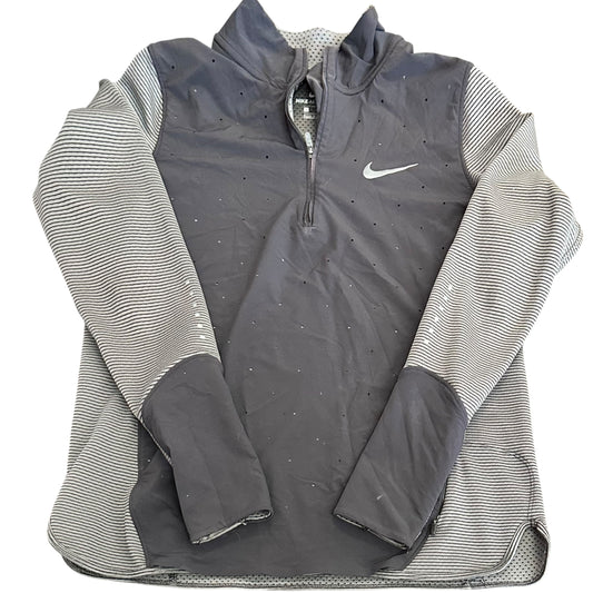 NIKE RUNNING AEROREACT BLACK GRAY PULLOVER TOP 100 LARGE