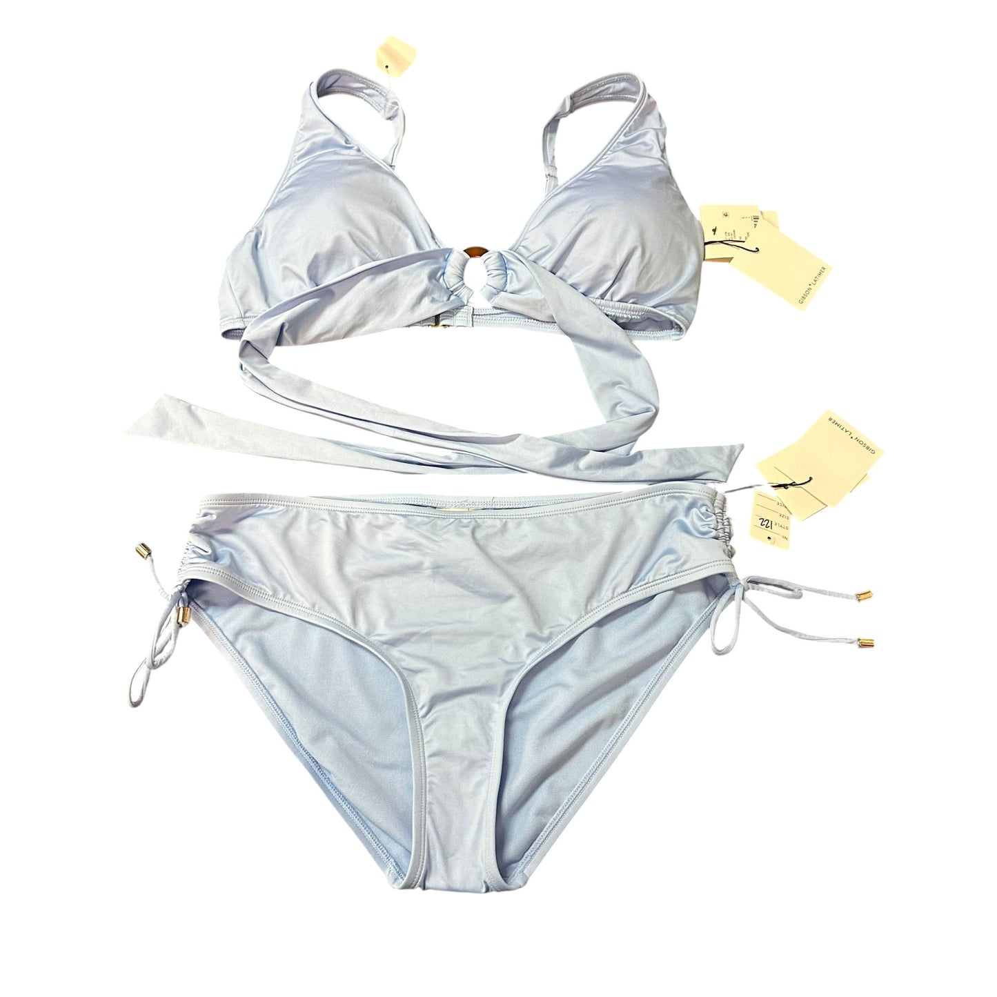 GIBSON LATIMER BABY BLUE TWO PC BIKINI SWIMSUIT NWT 122 LARGE