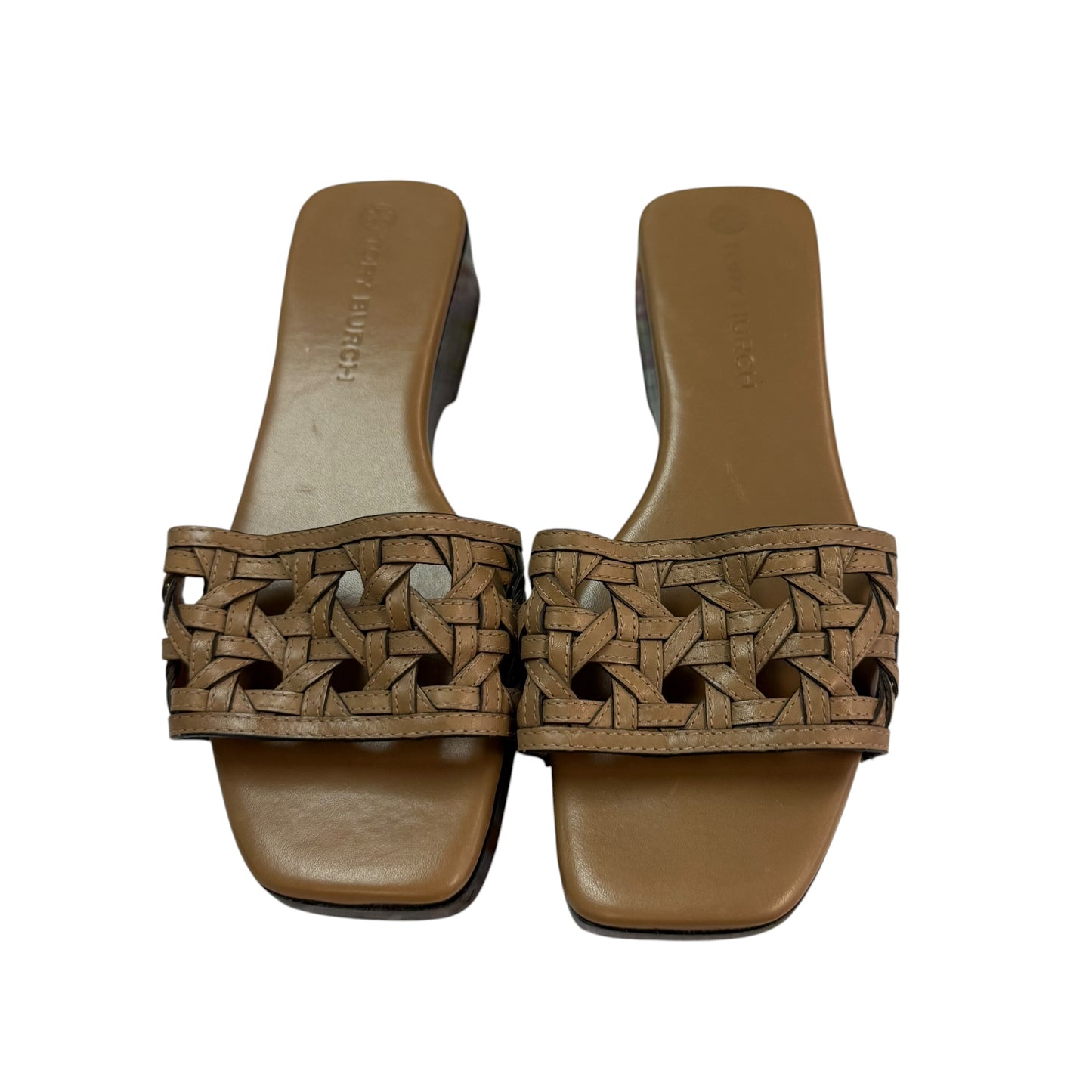 TORY BURCH BROWN PLATFORM SANDALS 6 SZ 7.5