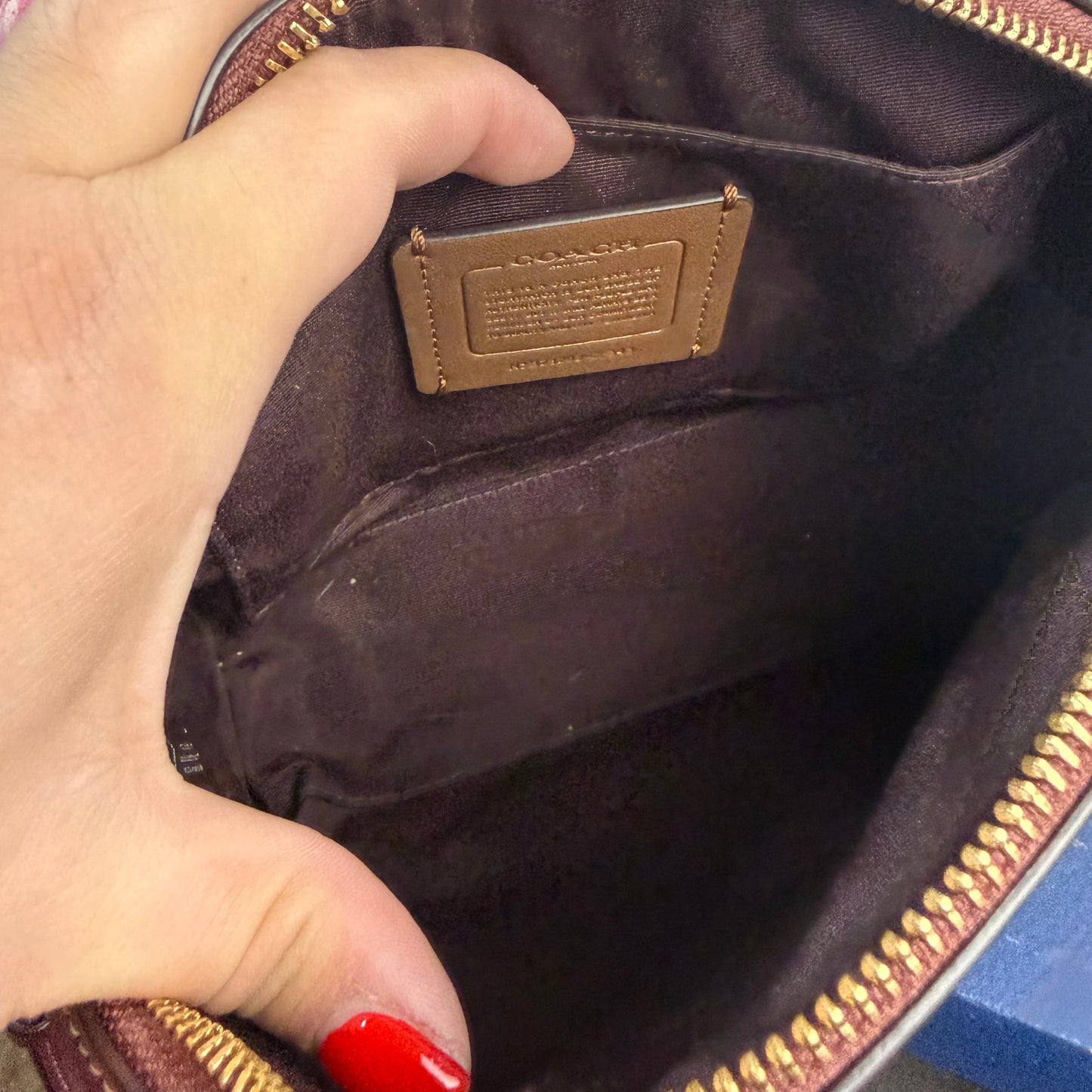 COACH MADI CROSSBODY SIGNATURE ROUGE MONOGRAM PRINT PURSE 100