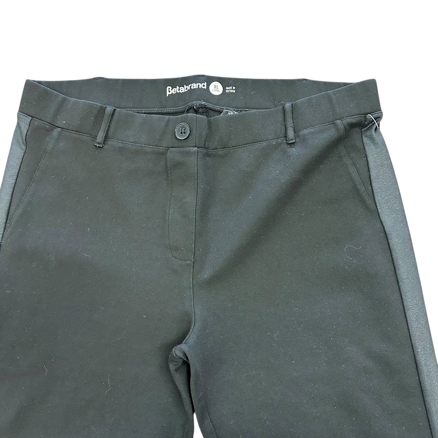 BETABRAND BLACK PULL ON PANTS 54 XL LONG