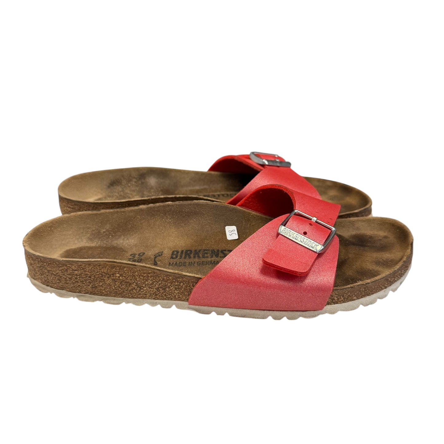 BIRKENSTOCK MADRID BIRKO FLOR SCARLETT RED SANDALS 58 SZ 8