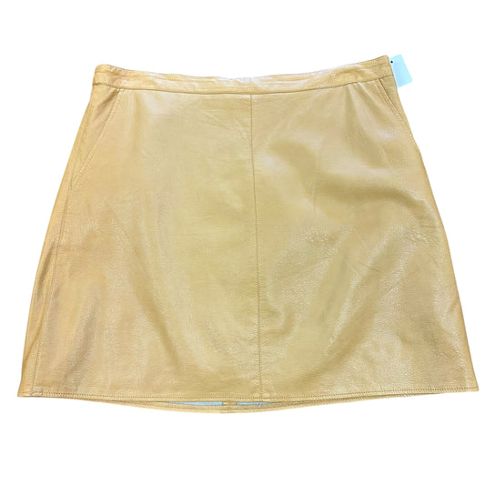 FOREVER 21 FAUX LEATHER MUSTARD YELLOW SKIRT 141 XL