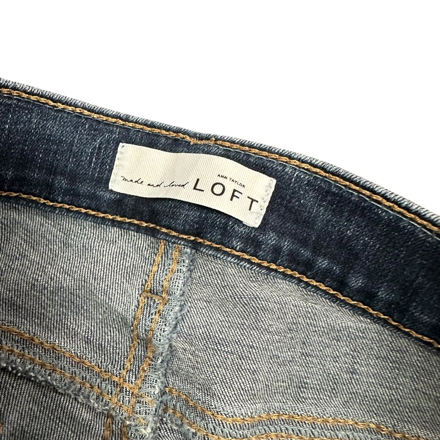 THE LOFT MODERN SKINNY DENIM BLUE JEANS 100 SZ 10/30
