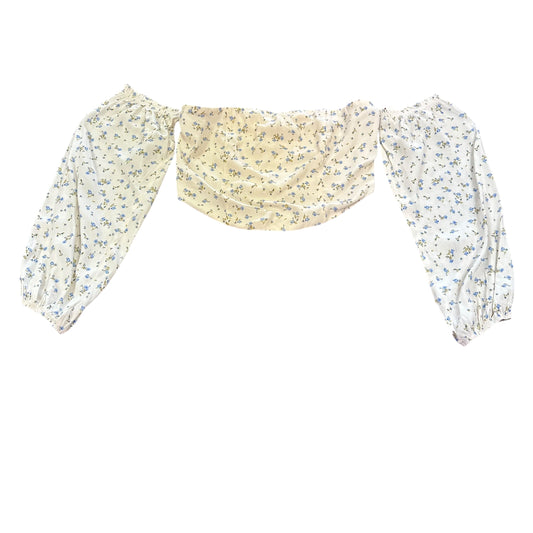 WILD FABLE BEIGE FLORAL BLOUSE 158 MEDIUM