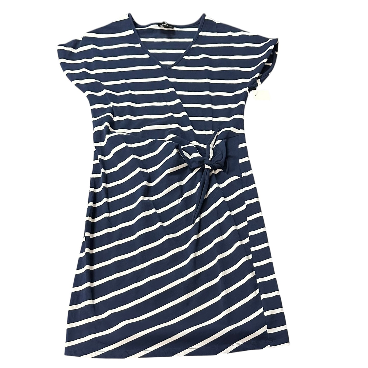 MARBLE NAVY WHITE STRIPED DRESS 44 XS