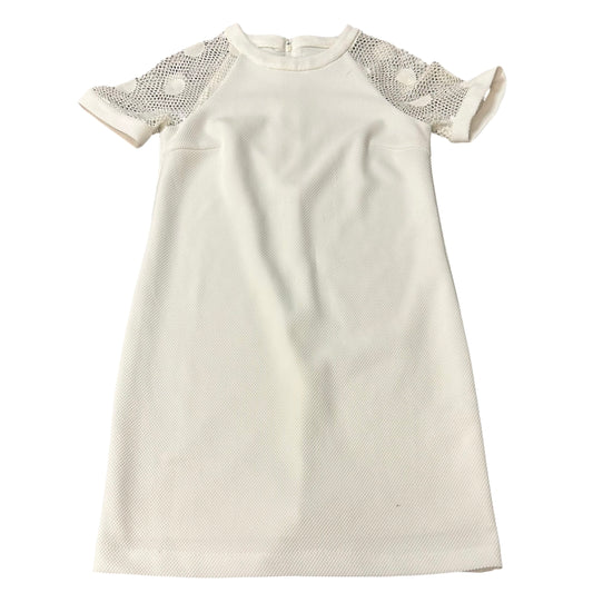 BELLE BADGLEY MISCHKA WHITE SHIFT DRESS 100 SZ 2