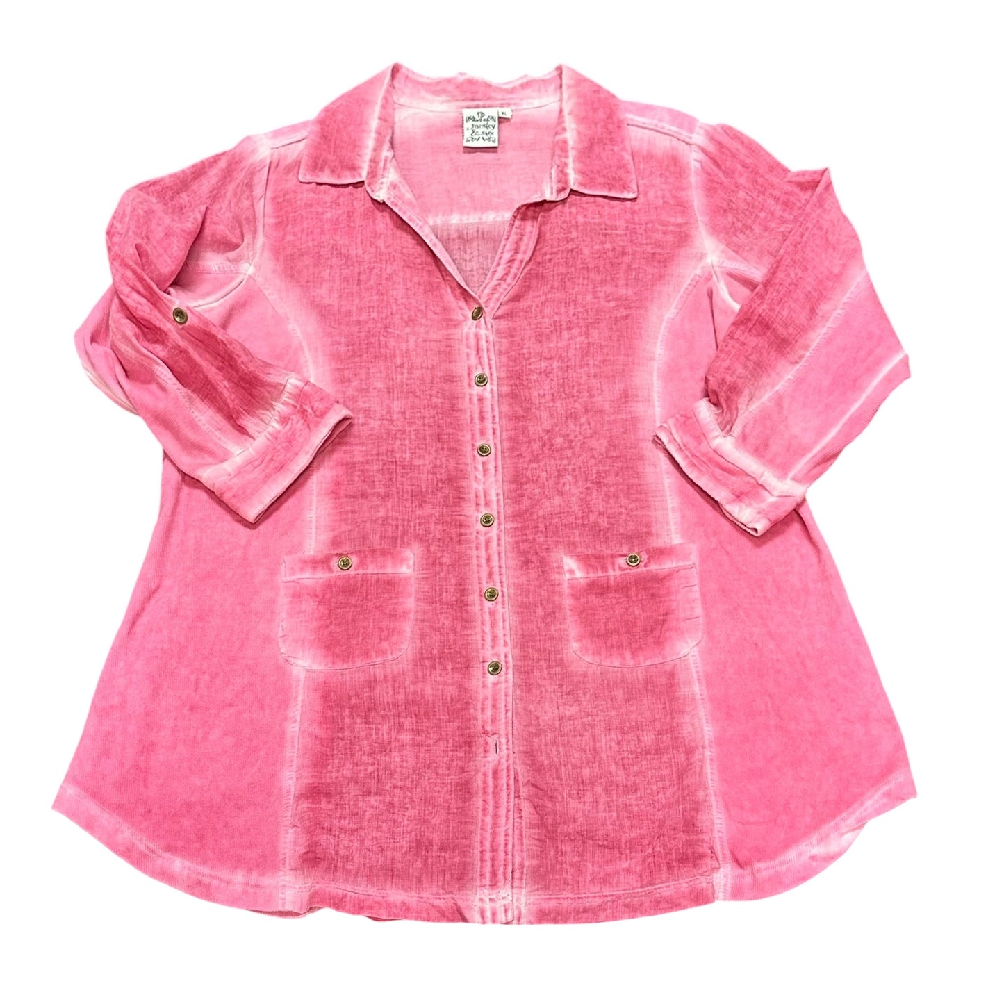 PARSLEY & SAGE PINK BUTTON UP BLOUSE 268 XL