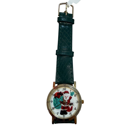 VINTAGE GREEN CHRISTMAS WATCH NEEDS BATTERY 39