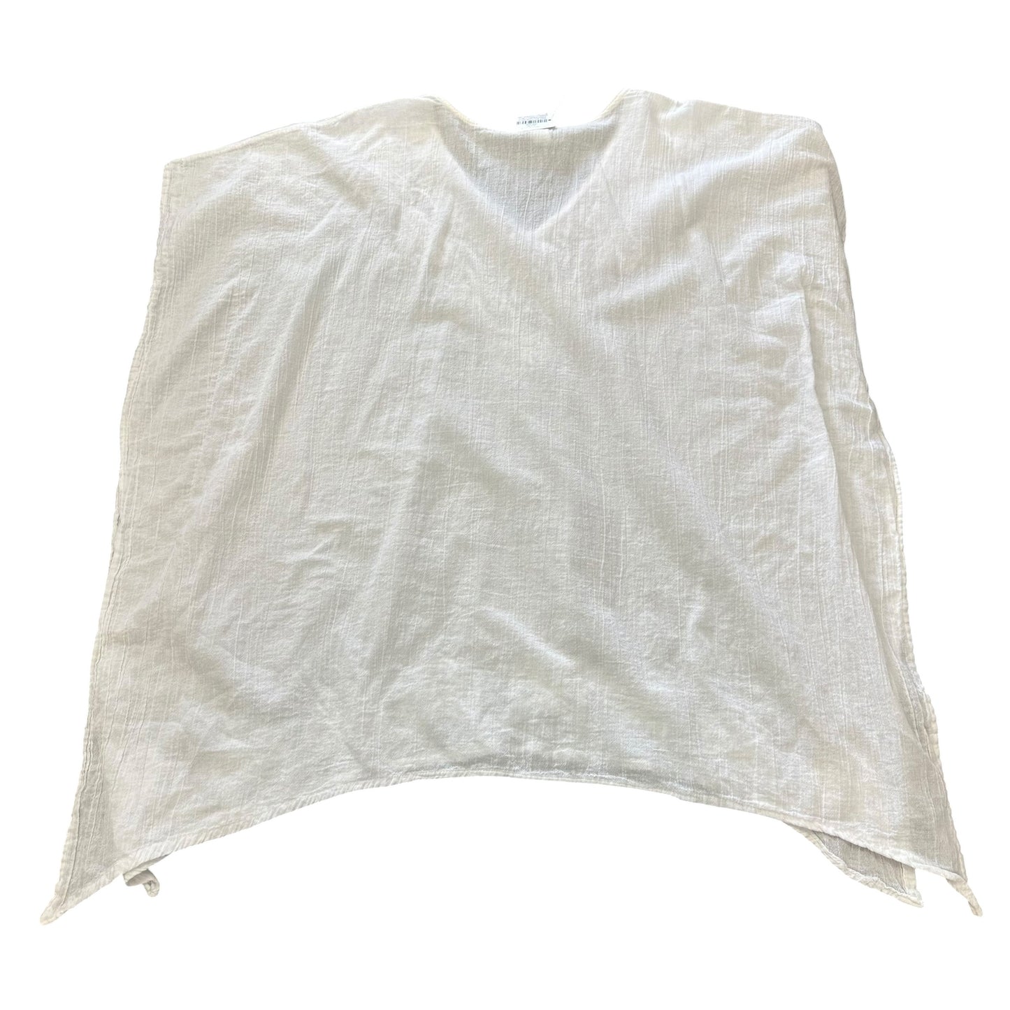 INDIA BOUTIQUE WHITE EMBROIDERED V NECK SWIMSUIT COVERUP 100 FREE SIZE