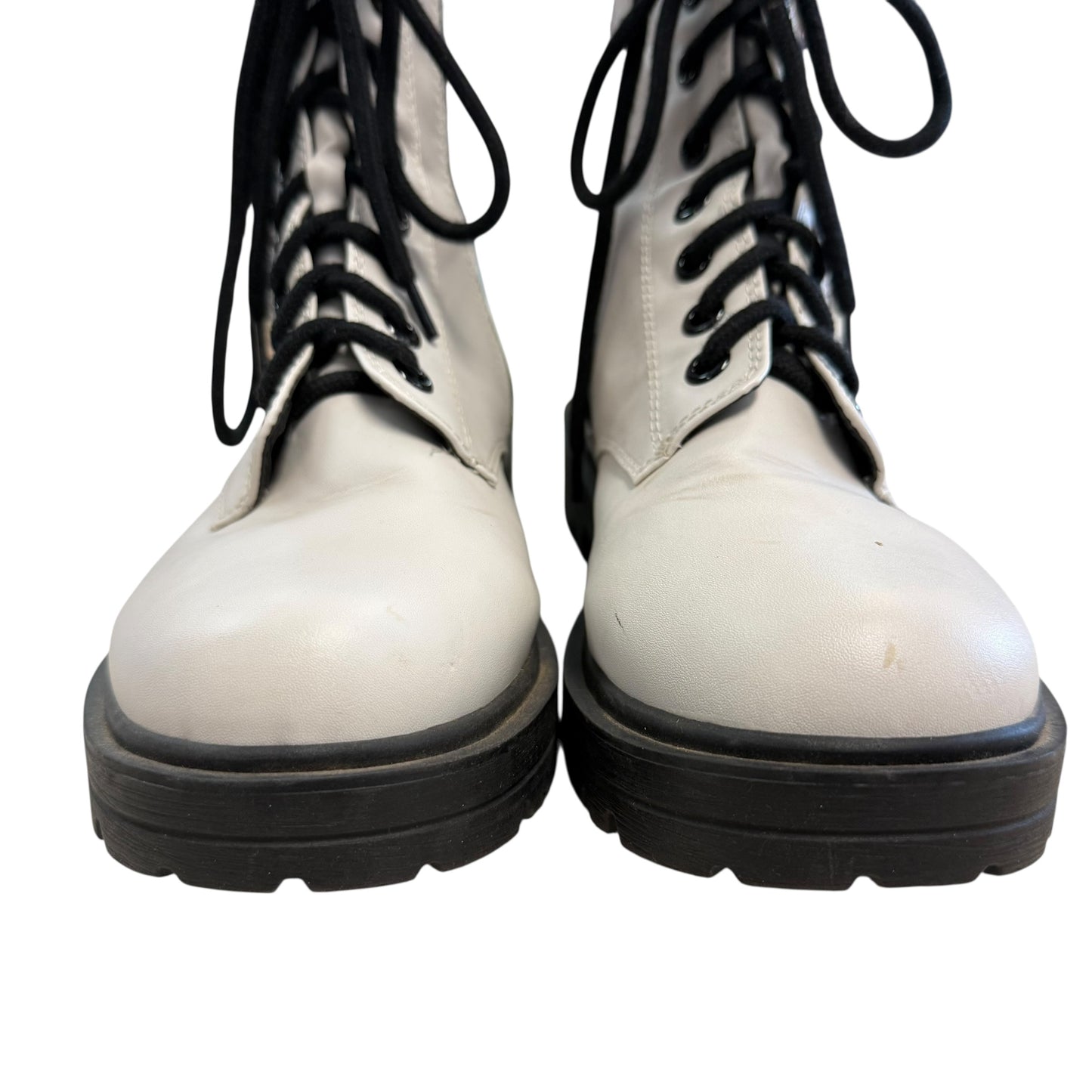 UNR8TED WHITE COMBAT BOOTS 219 SZ 11M