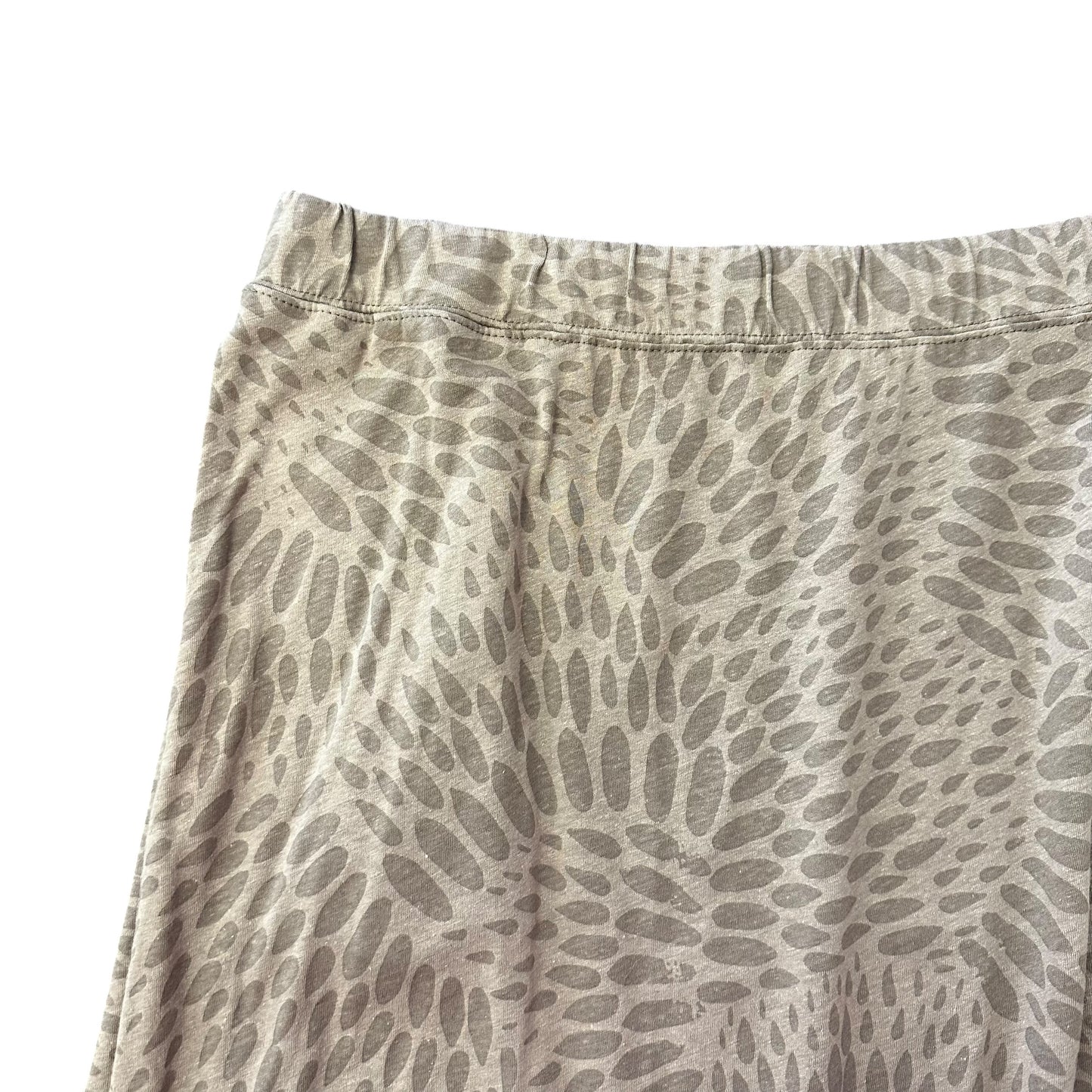 GUDRUN SJODEN BROWN PRINTED LINEN SKIRT NWT 100 XL