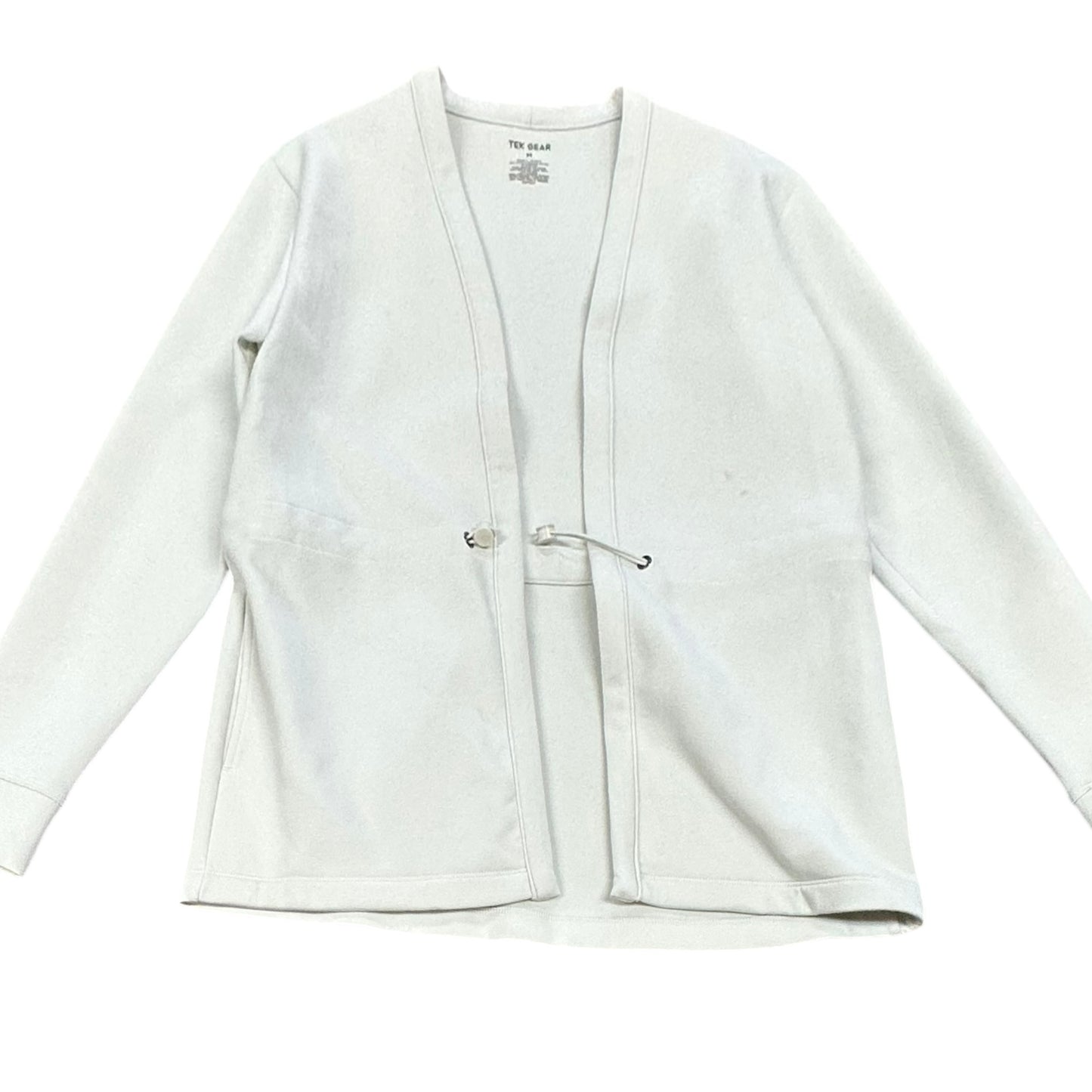 TEK GEAR BEIGE OPEN FRONT CARDIGAN 39 MEDIUM *SPOTS