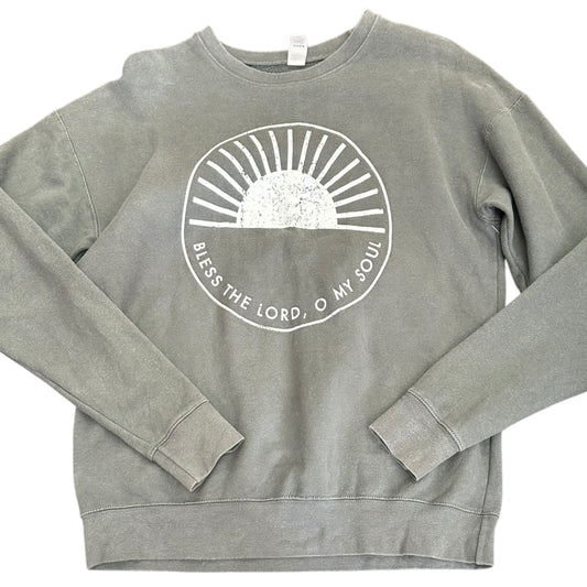 BLESS THE LORD OH MY SOUL GRAY CREWNECK SWEATSHIRT 289 SMALL