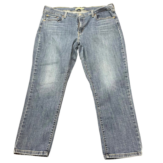 LEVIS BOYFRIEND BLUE DENIM JEANS ANKLE LENGTH 272 SZ 33
