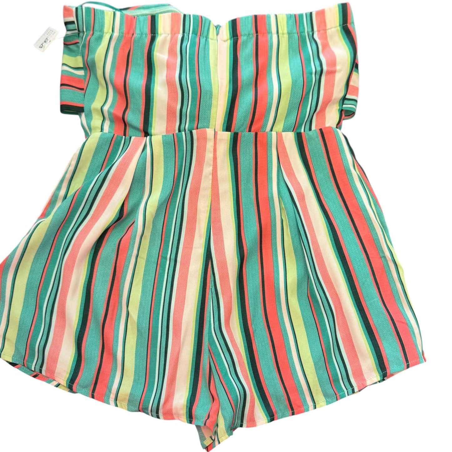 BLUE BLUSH STRIPED STRAPLESS ROMPER 263 MEDIUM
