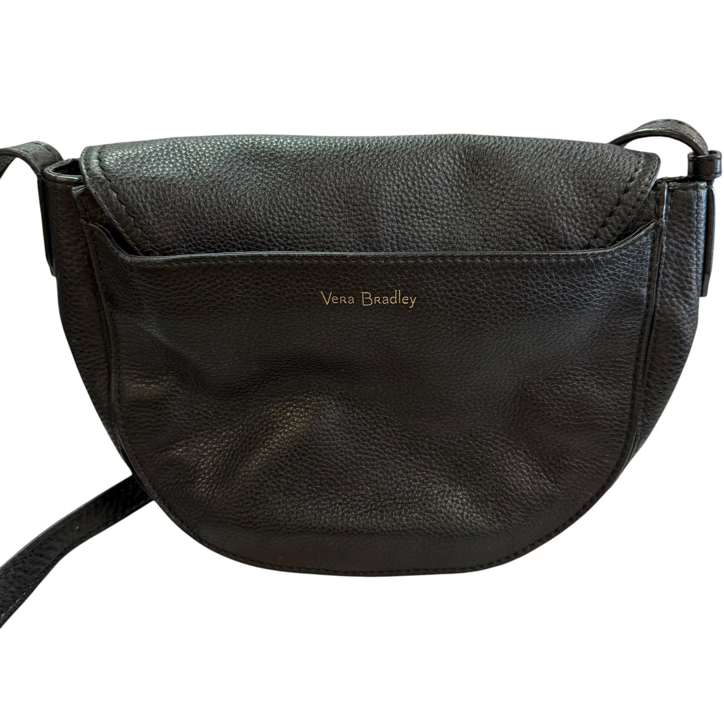 VERA BRADLEY BLACK PEBBLE LEATHER CROSSBODY PURSE 263 OS