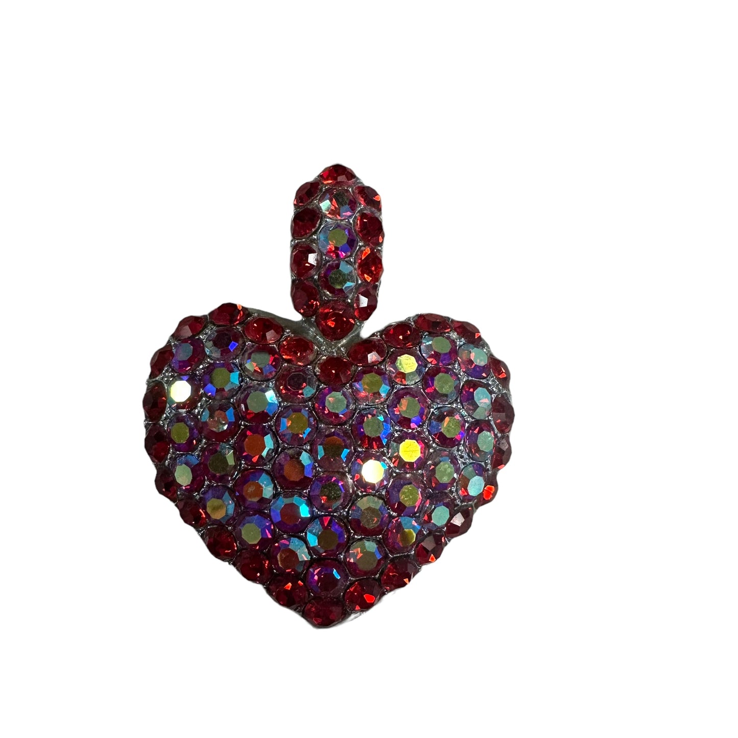 RED HEART RHINESTONE PENDANT - 74