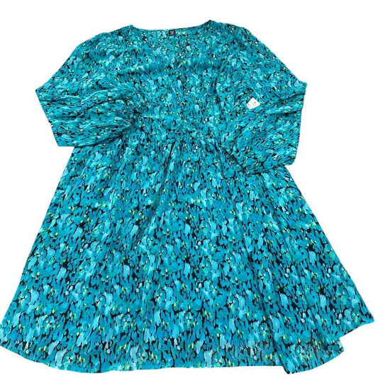 SHEIN CURVE BLUE TEAL LONG SLEEVE DRESS 229 4XL