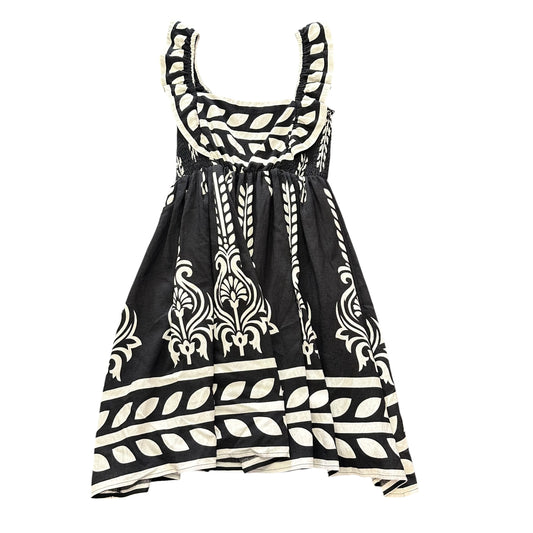 GIGIO BLACK BEIGE FIT FLARE SUNDRESS 170 SMALL