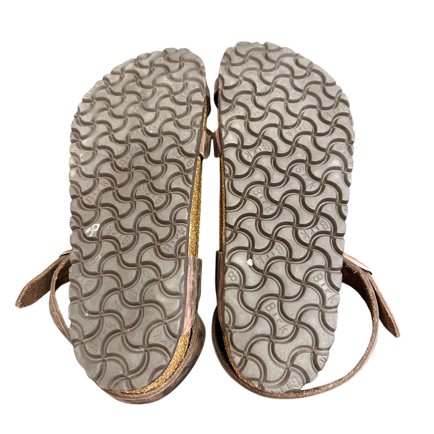BIRKENTSTOCK YARA BROWN LEATHER SANDALS 143 SZ 40/9.5