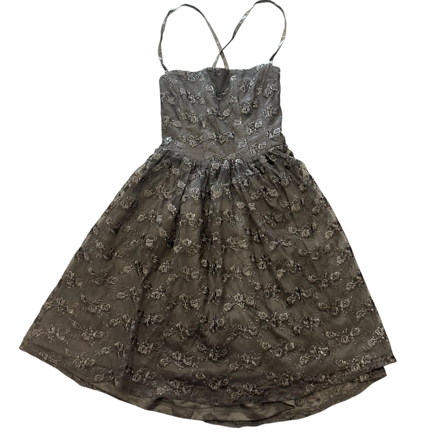 LULUS BLACK FLORAL EMBROIDERED TULLE DRESS NWT 249 SMALL