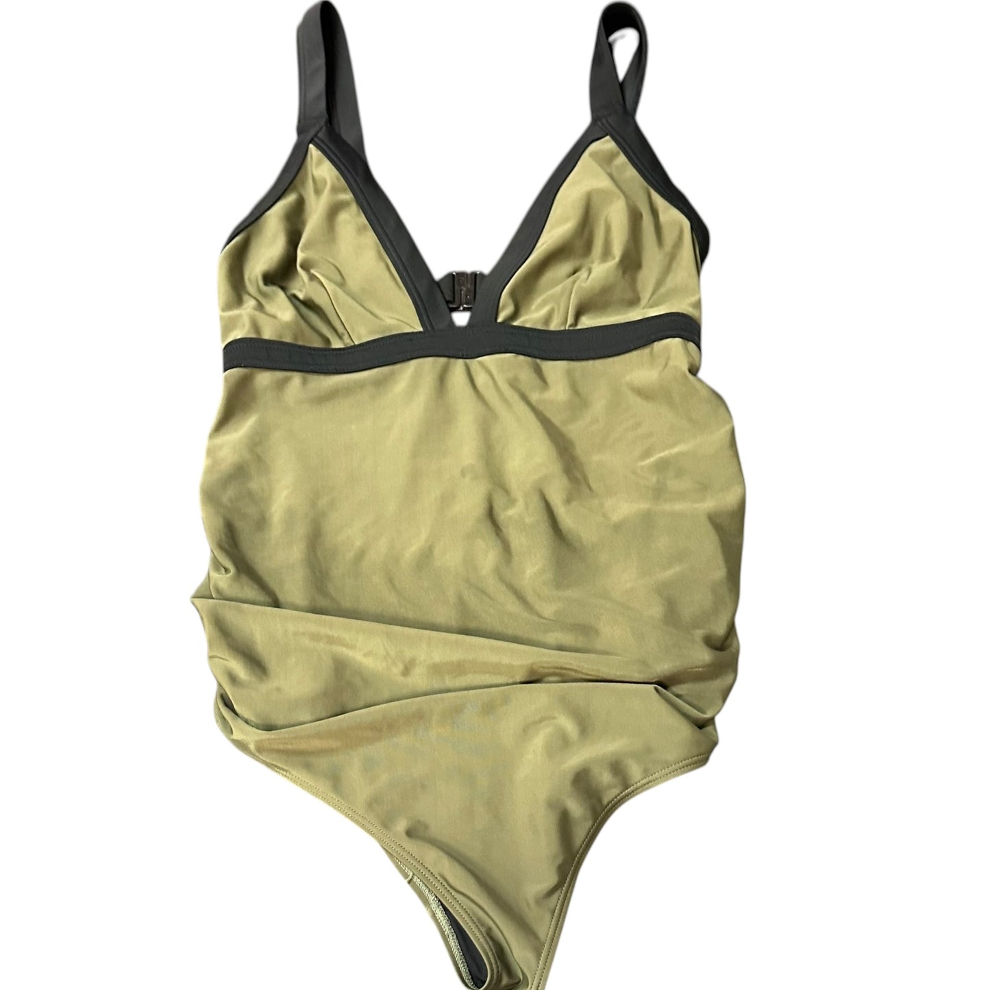 WOLF & WHISTLE MATERNITY DARK GREEN BLACK ONE PC SWIMSUIT 143 34DD