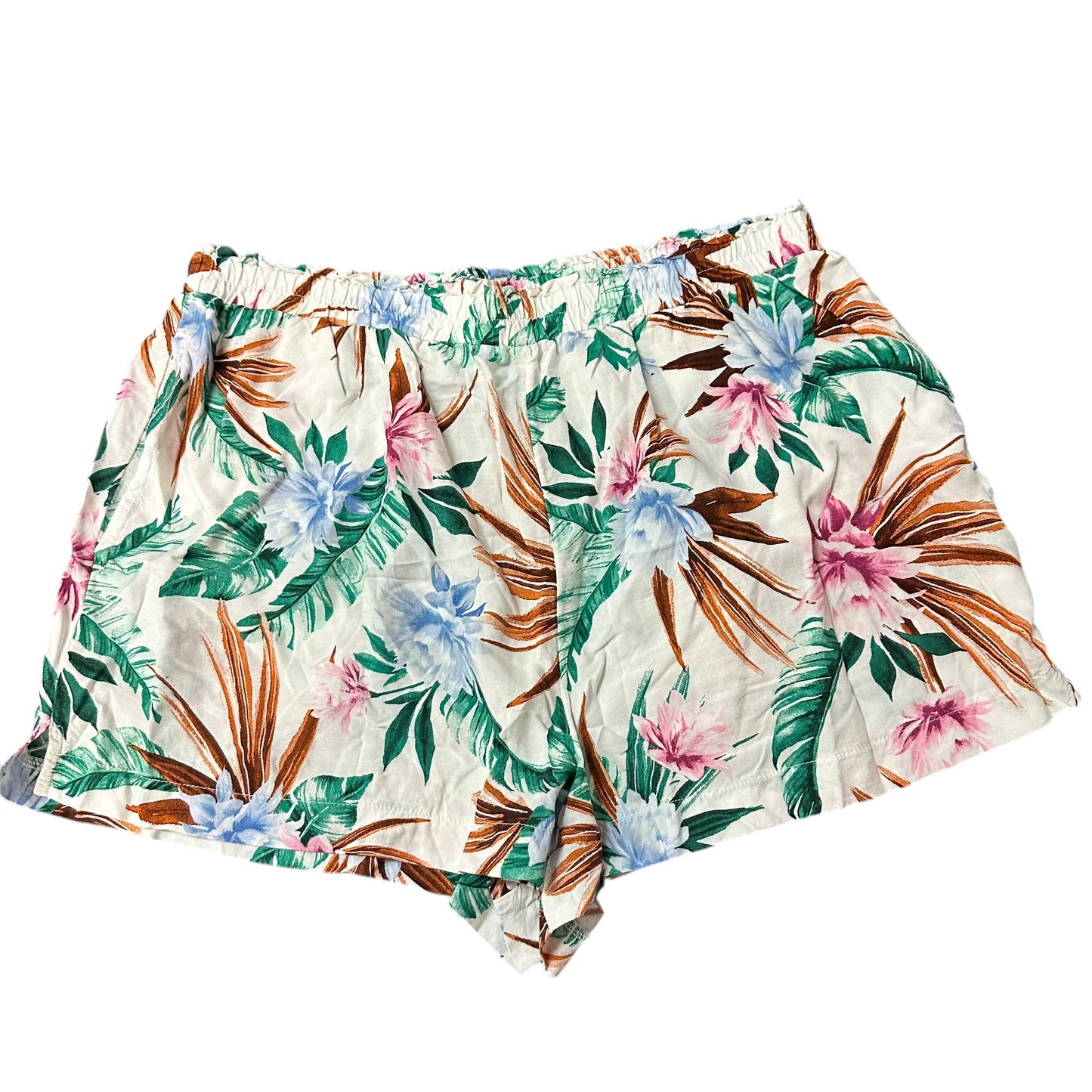 SHADE & SHORE WHITE TROPICAL SHORTS 100 MEDIUM
