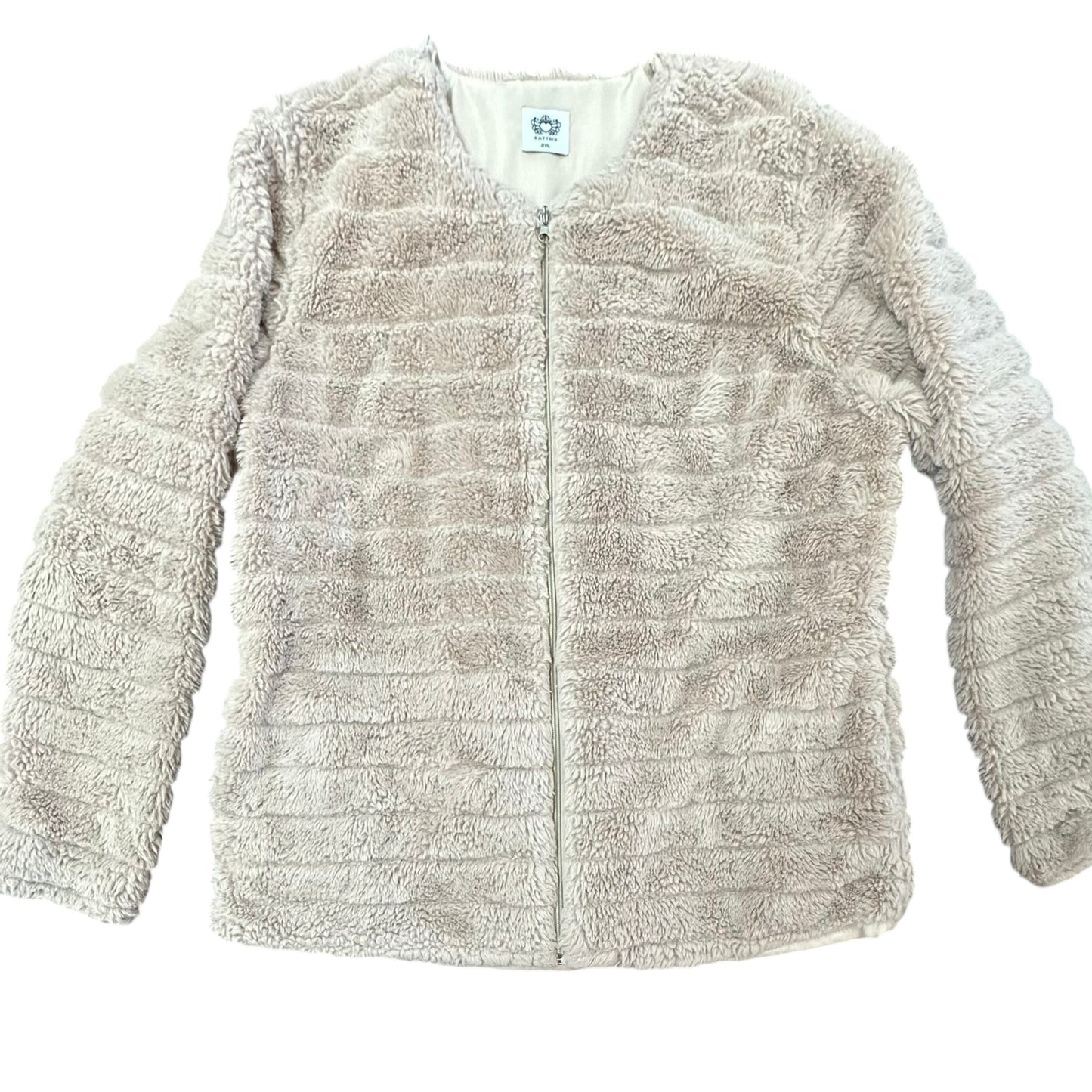 KATYDID FAUX FUR SOFT PINK JACKET 113 2XL