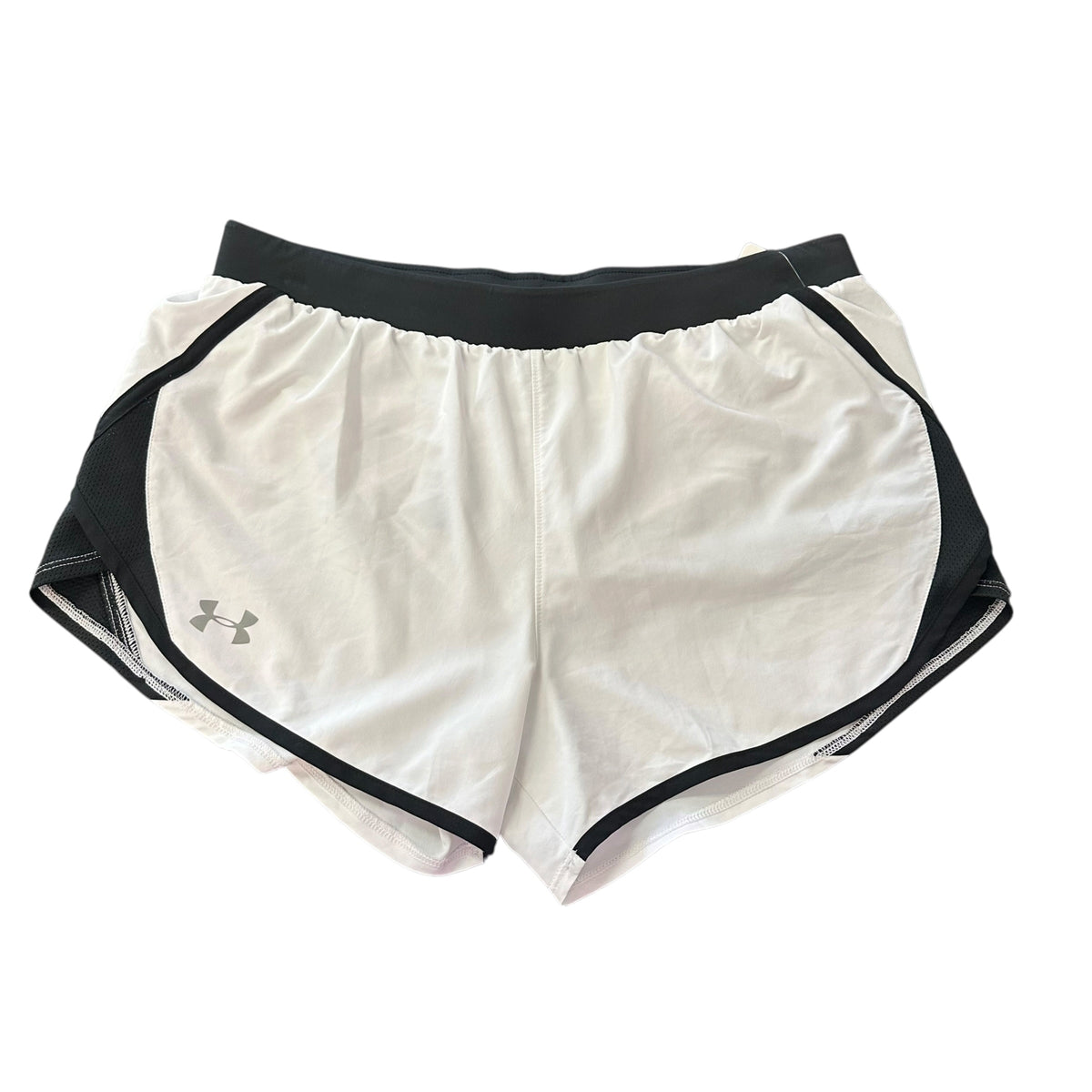 UNDER ARMOUR LOOSE HEAT GEAR WHITE BLACK SHORT LINER 82 MEDIUM