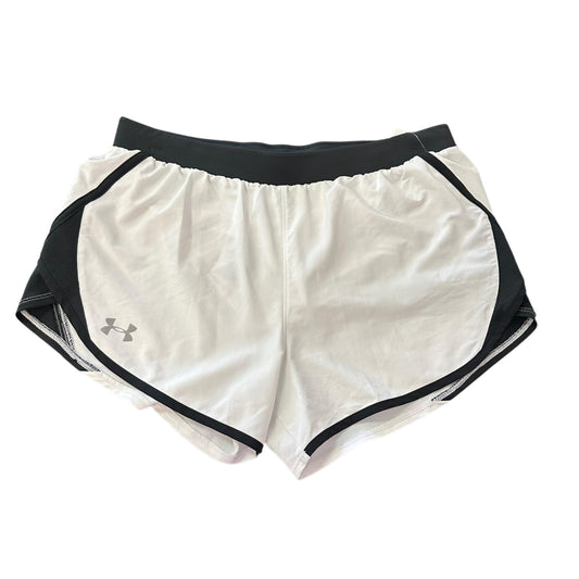 UNDER ARMOUR LOOSE HEAT GEAR WHITE BLACK SHORT LINER 82 MEDIUM