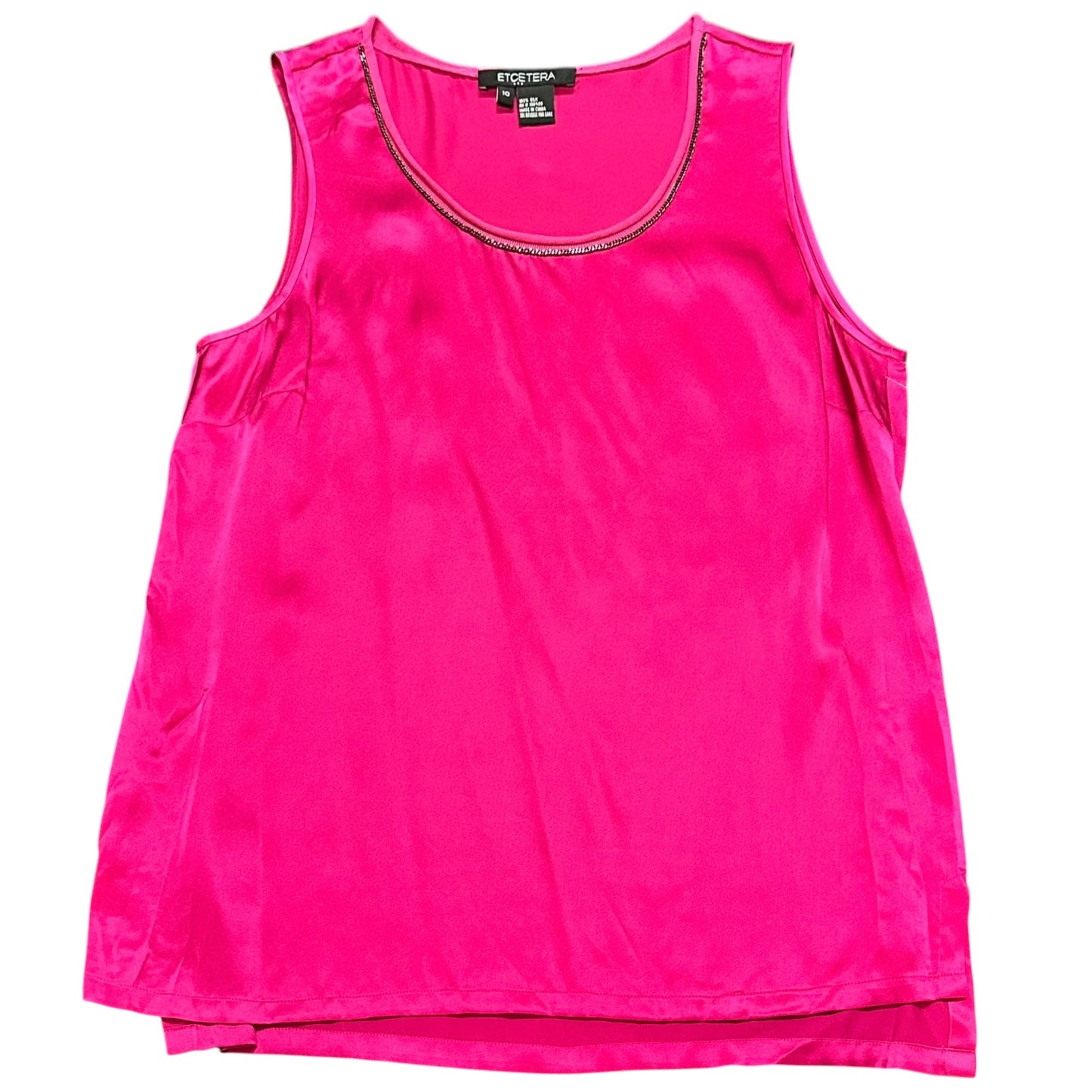 ETCETERA PINK 100% SILK BLOUSE 262 SZ 10