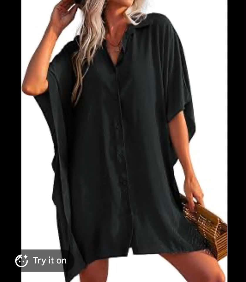 EKOUAR BEIGE BUTTON UP DRESS 58 XL