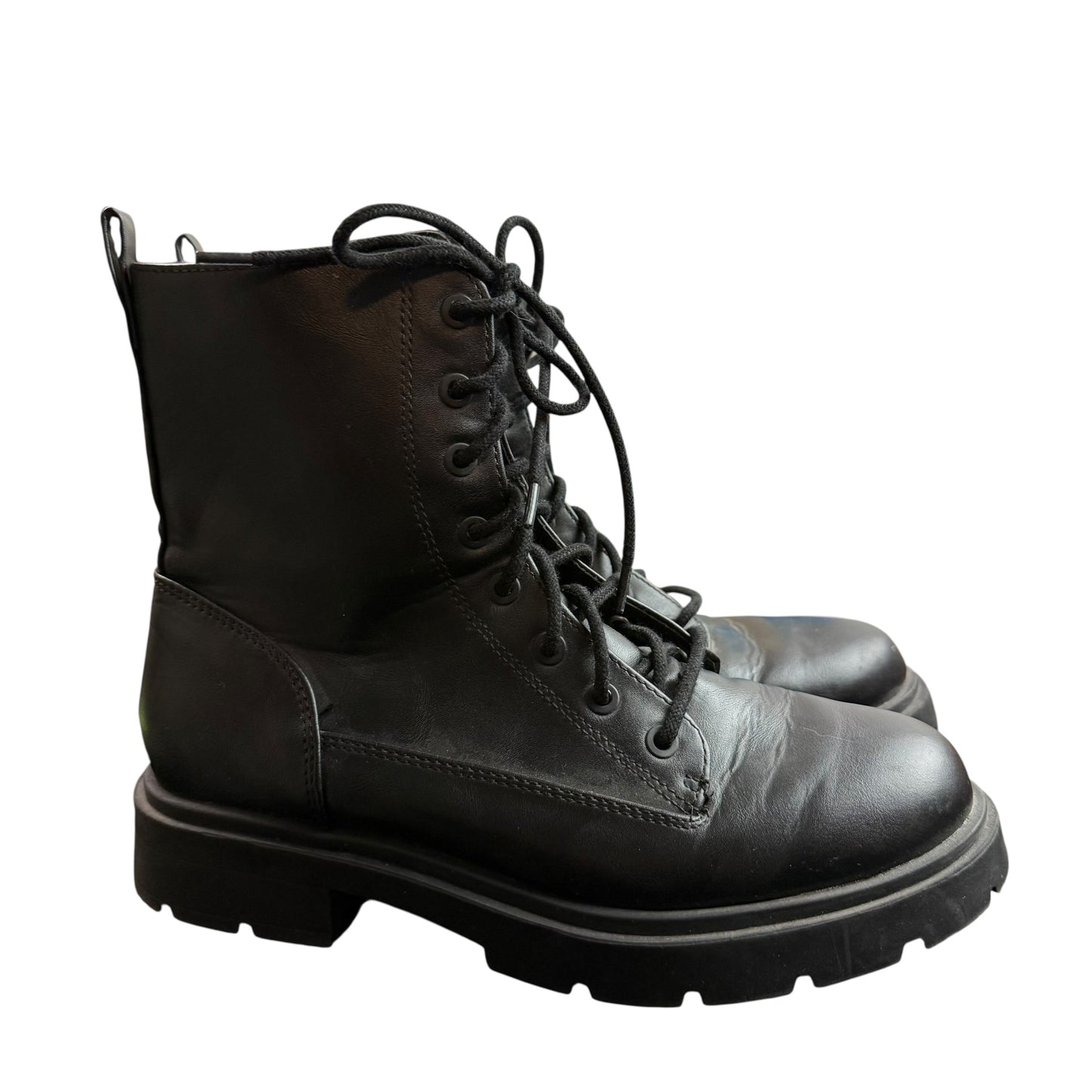 NOBO BLACK LUG SOLE COMBAT BOOTS 100 SZ 9