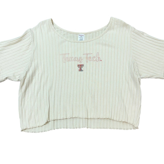 SIDELINE APPAREL TEXAS TECH BEIGE CROPPED SHIRT 100 XXL