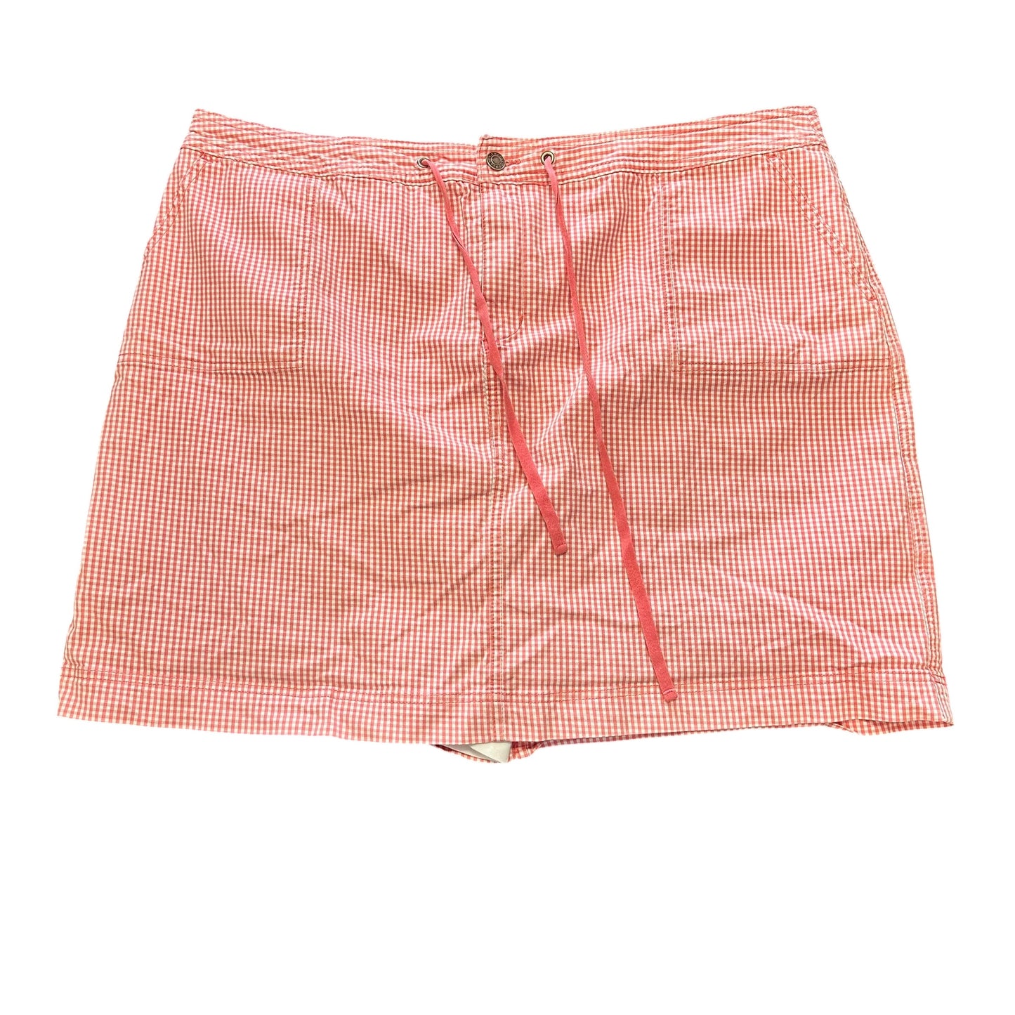 CJ BANKS CORAL WHITE PLAID SKORT 100 SZ 22W
