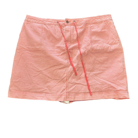 CJ BANKS CORAL WHITE PLAID SKORT 100 SZ 22W