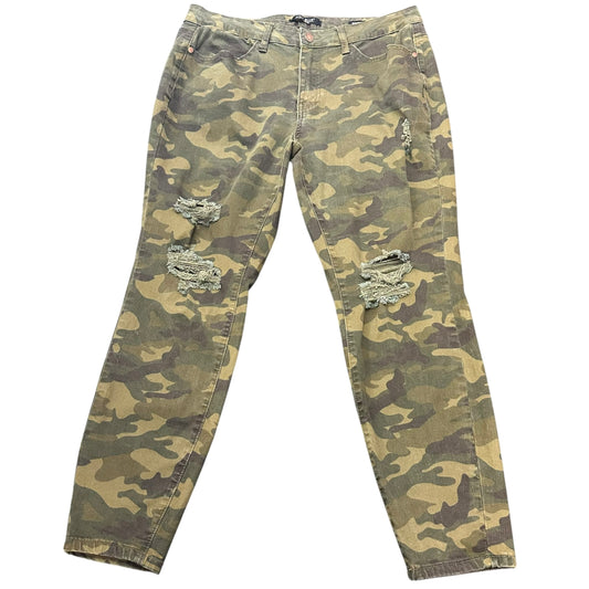 JUDY BLUE SKINNY FIT CAMO JEANS HIGH WAISTED 100 SZ 16