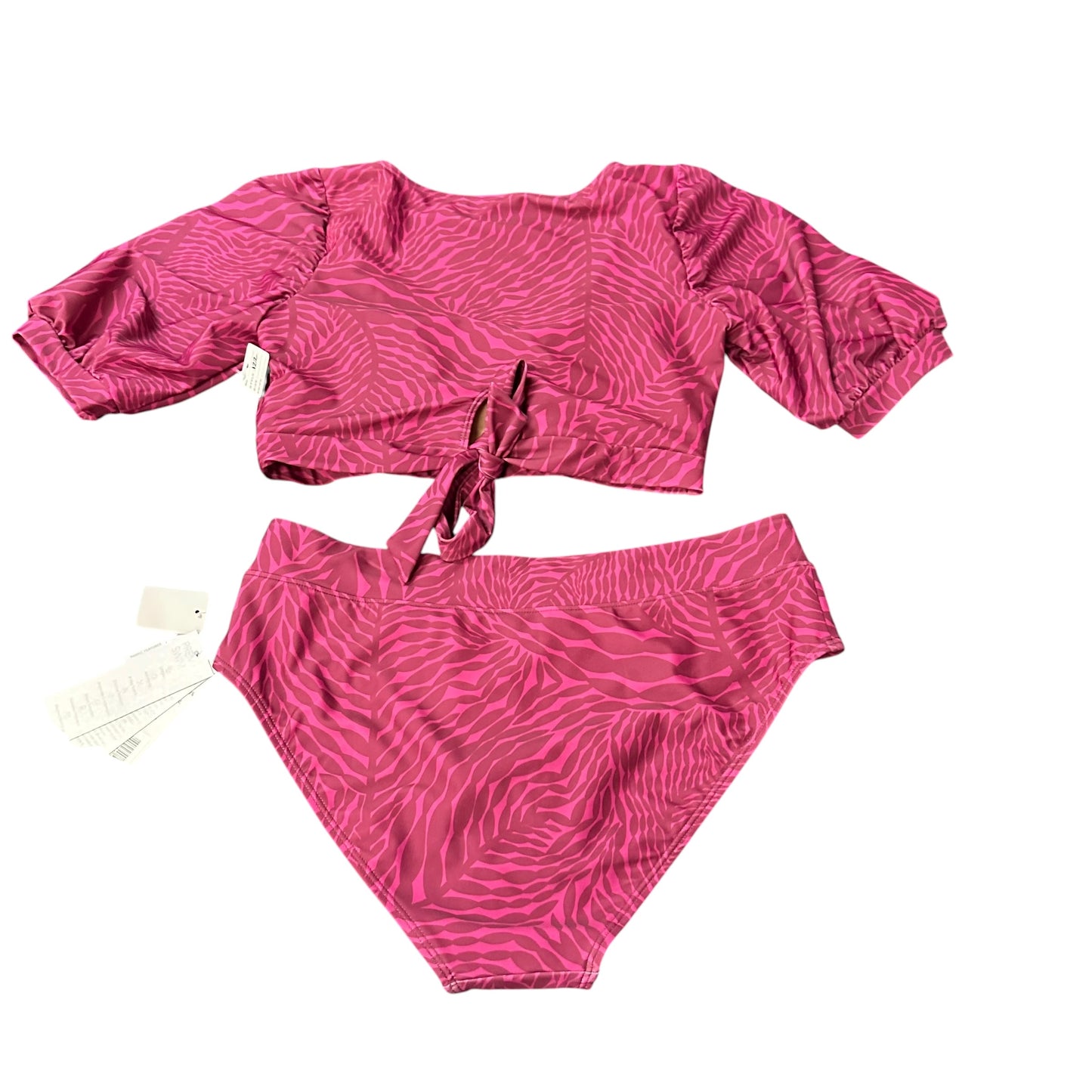 MOTT50 MAROON PINK 2 PC BIKINI SWIMSUIT NWT 122 M/L