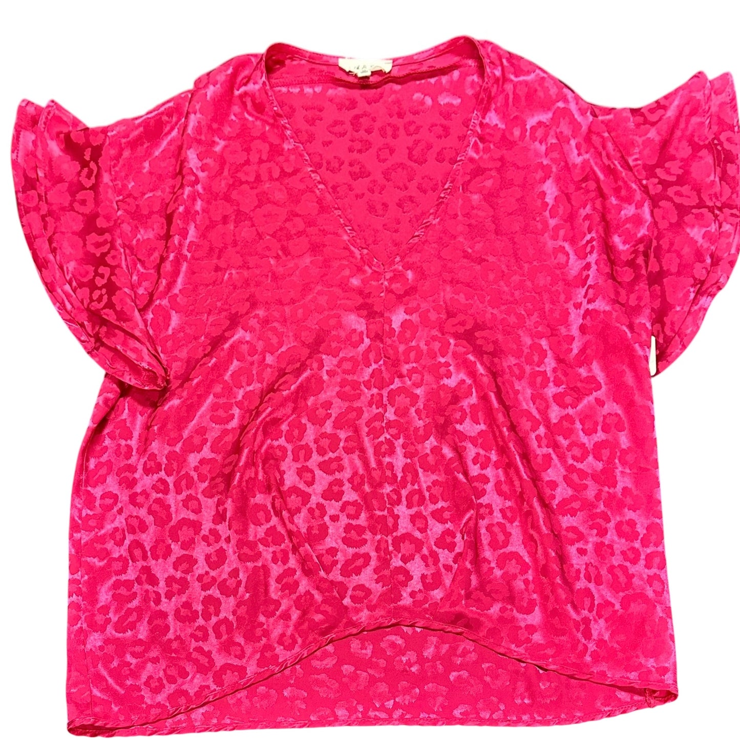 SASH & SOUL PINK ANIMAL PRINT BLOUSE 239 MEDIUM