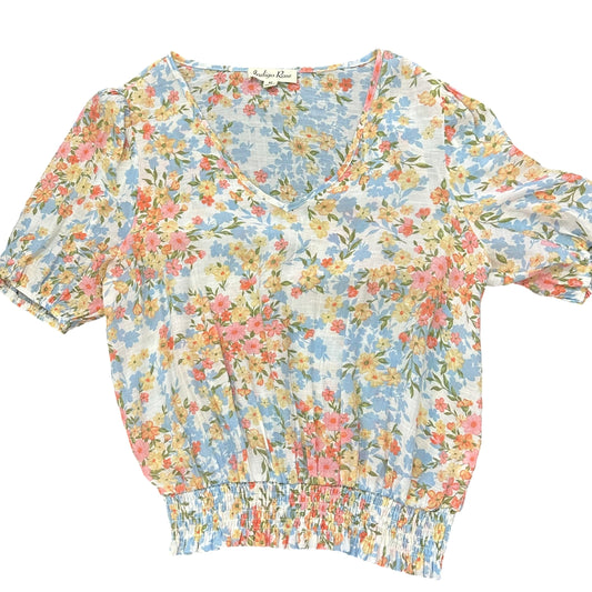 INDIGO ROSE WHITE FLORAL BLOUSE 179 MEDIUM