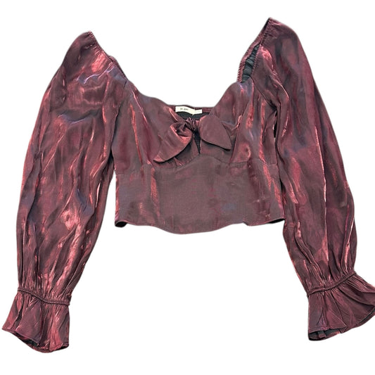 MI AMI RED SHIMMER BLOUSE 19 SMALL
