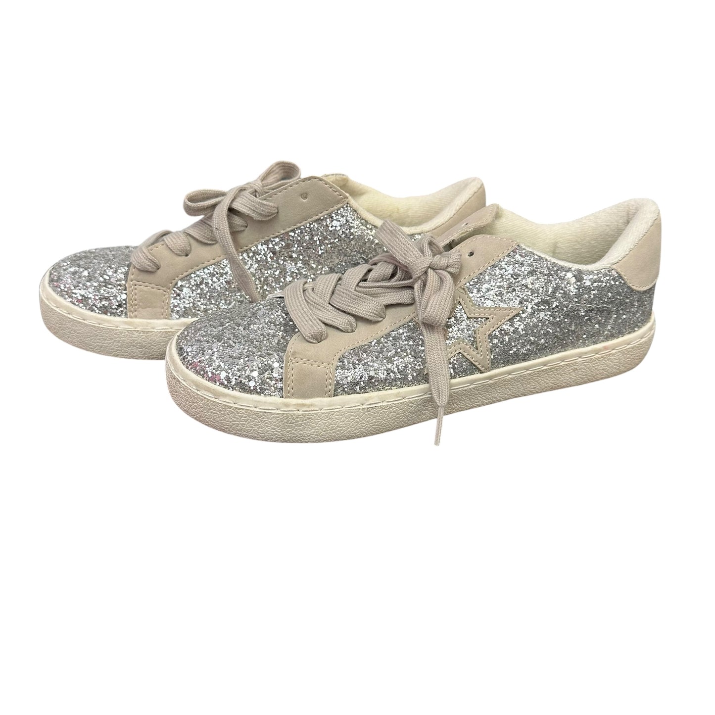 NOBO SILVER GLITTER SNEAKERS 219 SZ 9