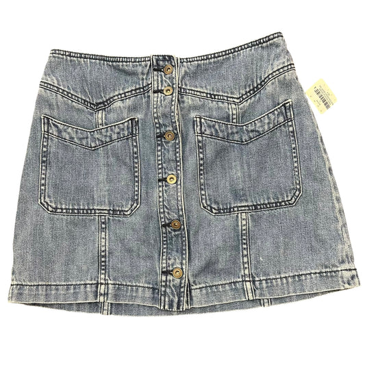 FREE PEOPLE DENIM BUTTON FRONT SKIRT 100 SZ 4