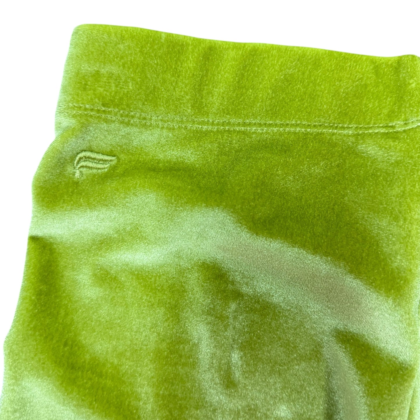 FABLETICS GREEN VELOUR GREEN HIGH WAISTED LEGGINGS 143 SMALL