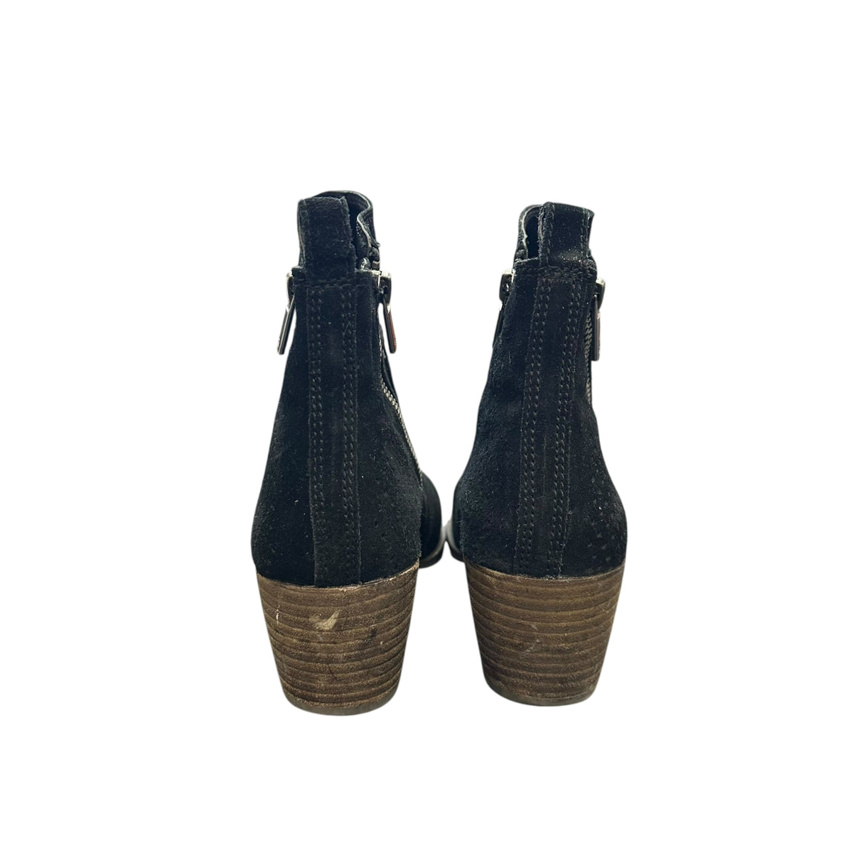 LUCKY BRAND BLACK ANKLE BOOTIES LASHIYA LEATHER 122 SZ 6.5