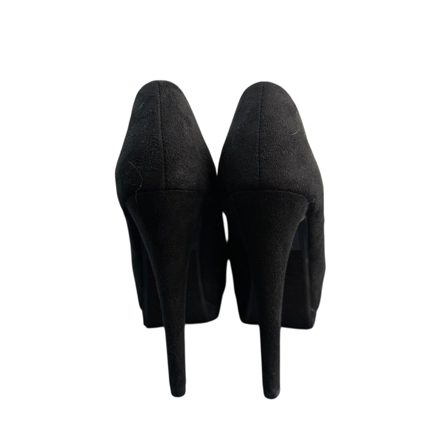 PAPRIKA BLACK PEEP TOE PLATFORM HEELS Sz 5.5