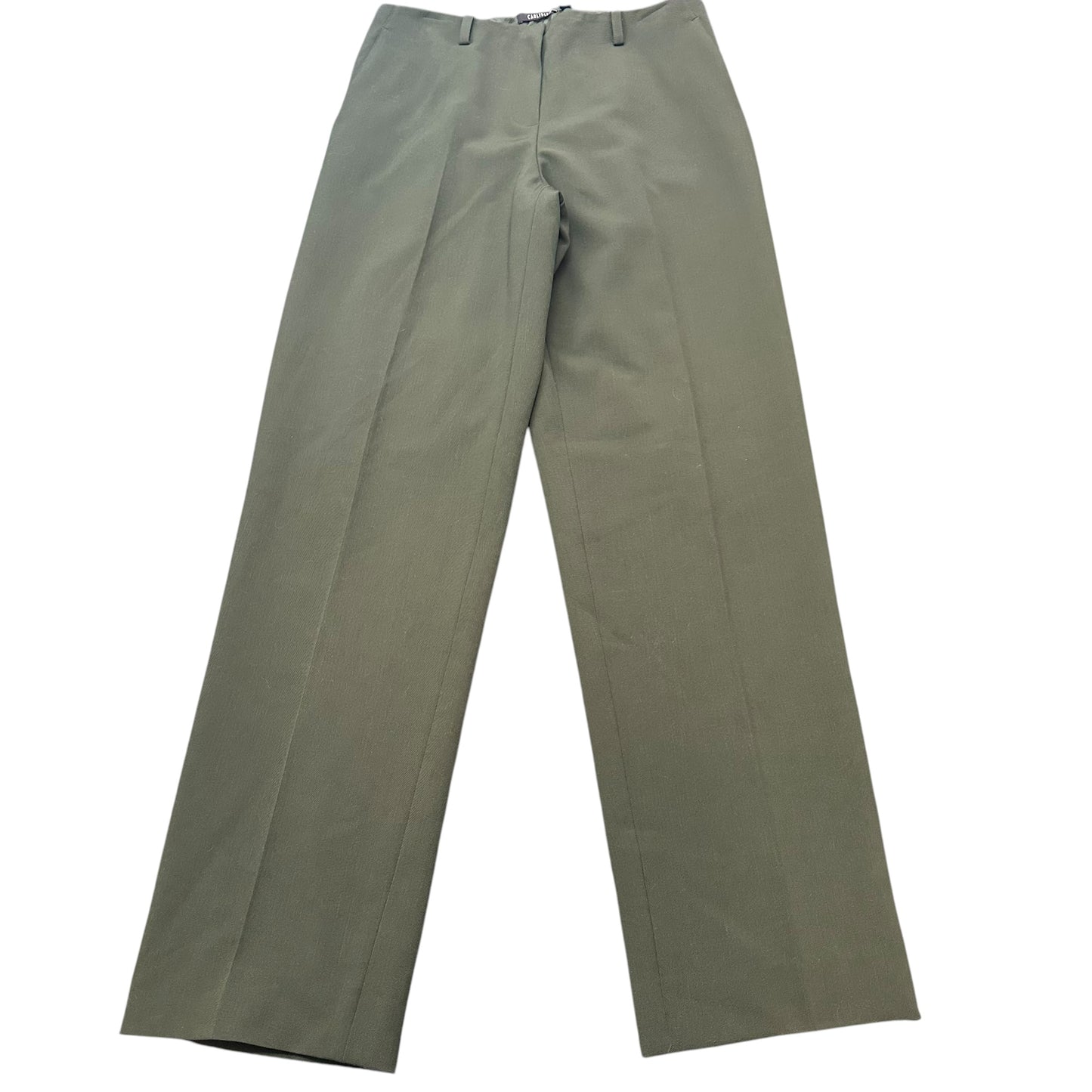 CARLISLE GREEN FLAT FRONT TROUSERS 216 SZ 8
