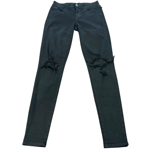 AMERICAN EAGLE BLACK JEGGINGS 174 SZ 2 LONG
